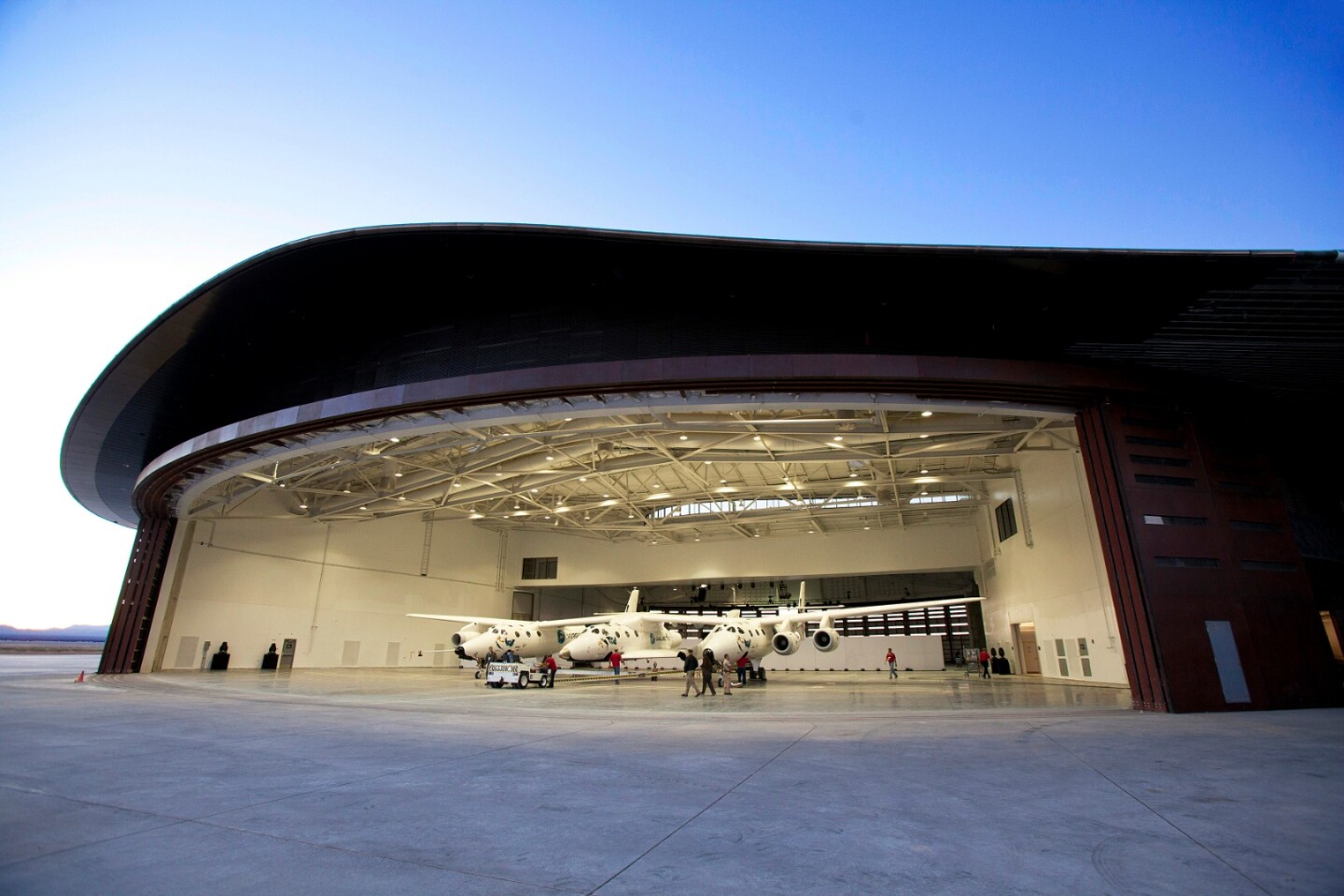 Virgin Galactic's spaceflight system prepares for flight at Spaceport America