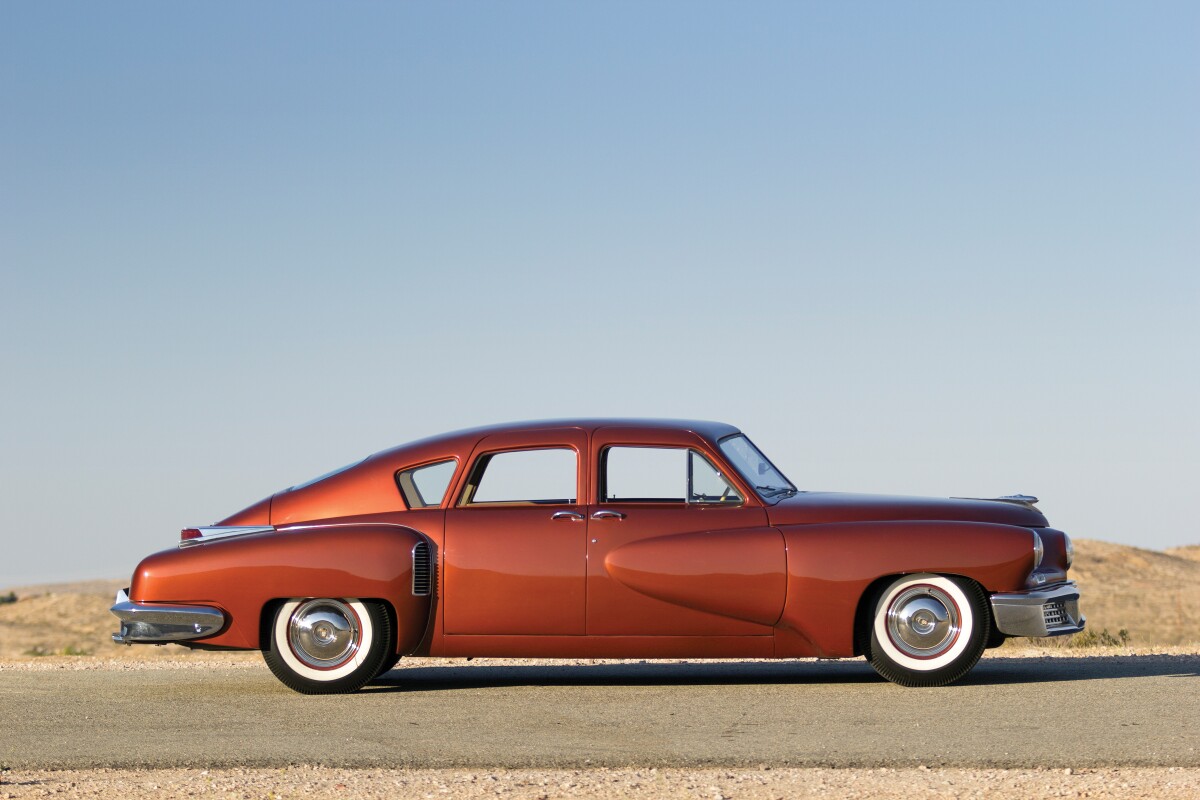 From the auctioneer's description, "the Tucker 48 remains a rolling symbol of the American dream and one of the most advanced early post-war automobiles." Auctioneer's Estimate: US$1,400,000 - US$1,600,000 Photo: Patrick Ernzen