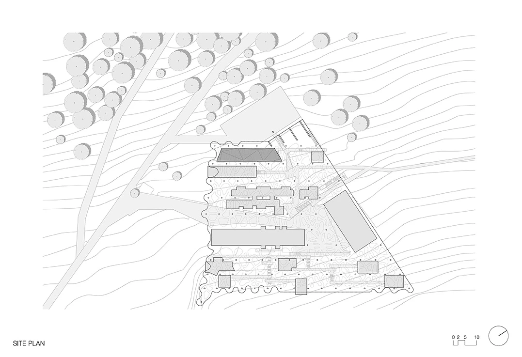 The structure is part of the Jan Michalski Foundation, a center for literature and writing