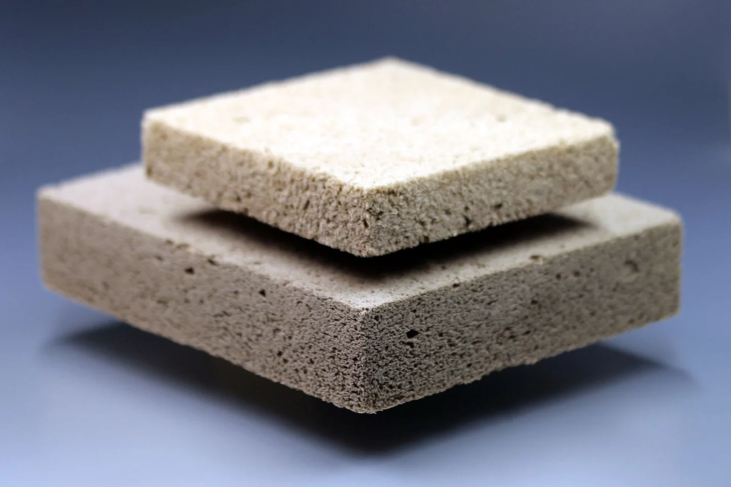 Samples of the original wood-based foam