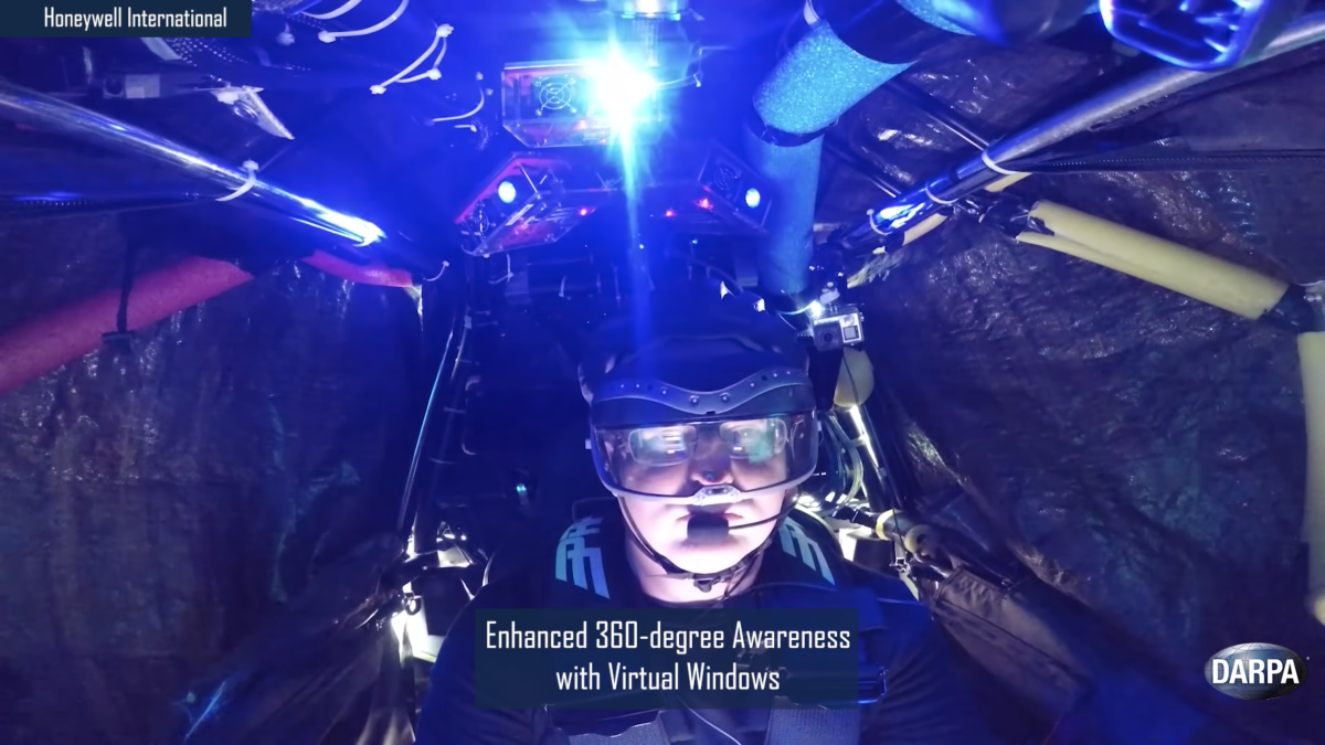 Virtual Window system puts the driver in a blacked-out cockpit with VR goggles