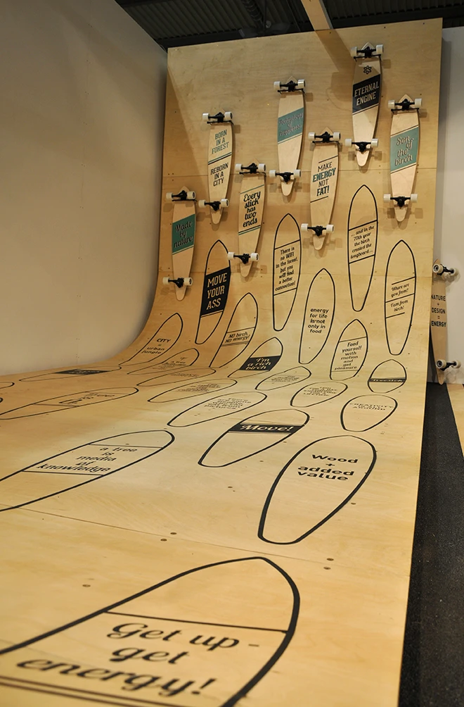 "Lokal Boards" features a series of handcrafted sustainable long boards made from locally-sourced birch wood (Photo: Edoardo Campanale/Gizmag.com)