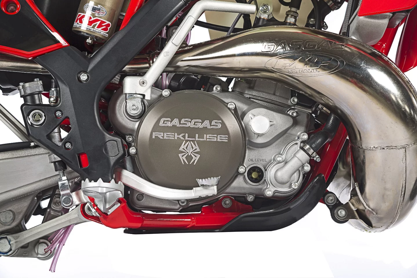Gas Gas Enduro GP: Rekluse clutch cover and housing helps cool the clutch