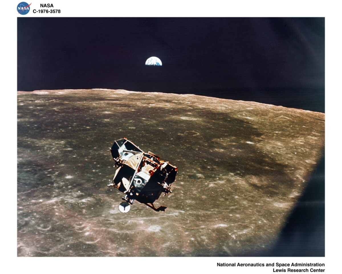 Eagle Ascent Stage in lunar orbit