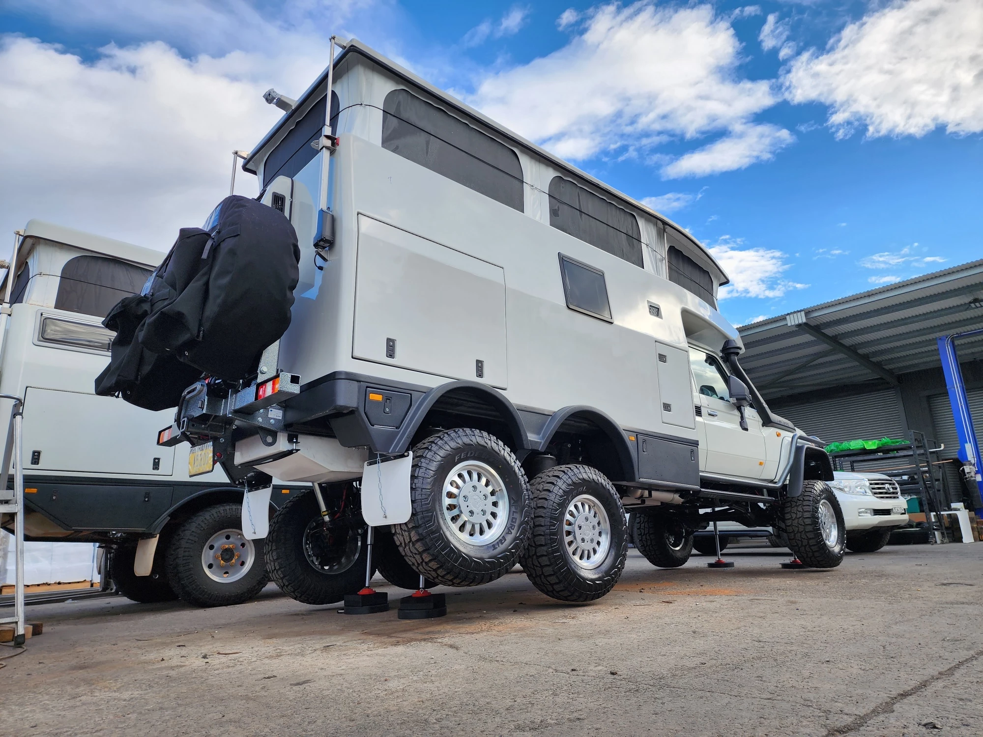 The EarthCruiser XTR6x6 gains a set of portal axles and upgraded brakes along with the 6x6 layout