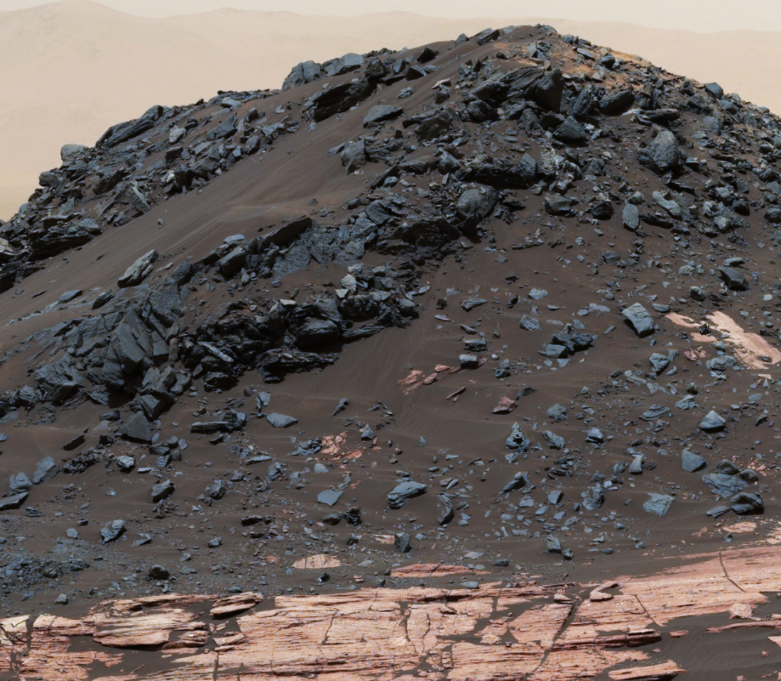 This dark mound is called "Ireson Hill" and was photographed in early 2017