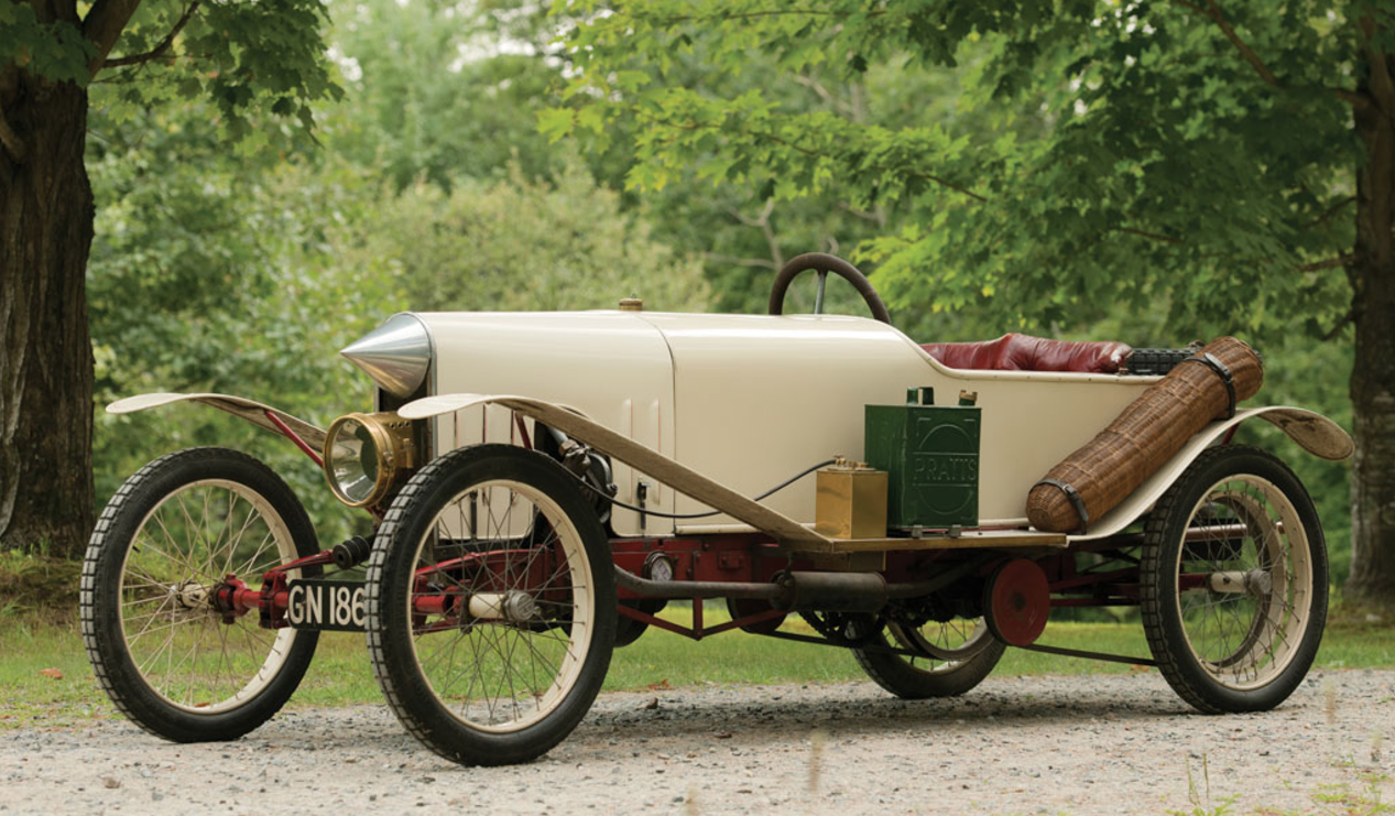The London-based GN Cyclecar was sold from 1910 onwards, with the marque name derived from the surnames of its founders, H.R. Godfrey and Archibald Frazer-Nash, who would both go on to create a name for themselves with sportcars. Cyclecars usually used big v-twin motorcycle engines and thanks to their light weight and exceptional power-to-weight ratio, were both fast and handled well and Frazer-Nash in particular scored some impressive racing results to promote the brand. It's a sports car and was available well before the 1910 Prinz Heinrich Fahrt.