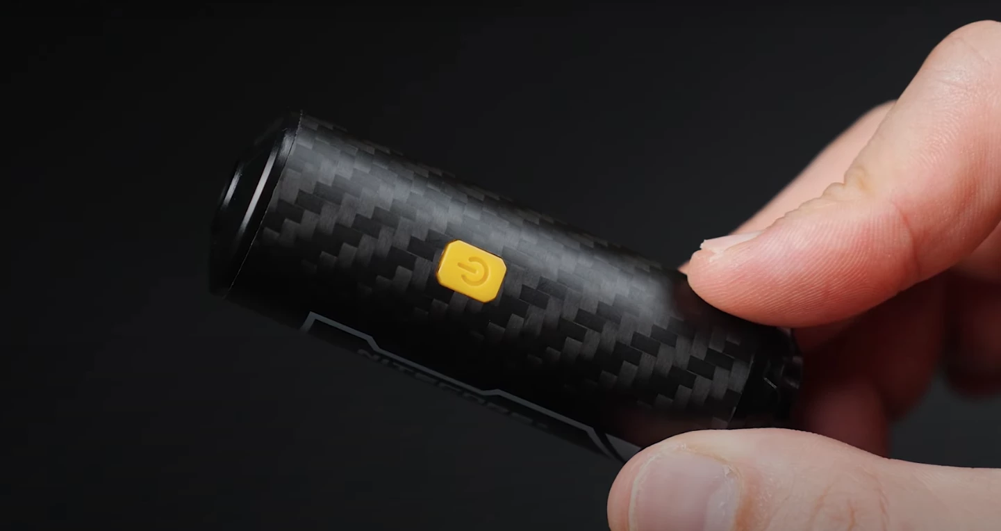 The Nitecore APCO5 is barely larger than the thumb gripping it