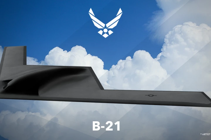 Artist's rendering of the B-21 Raider