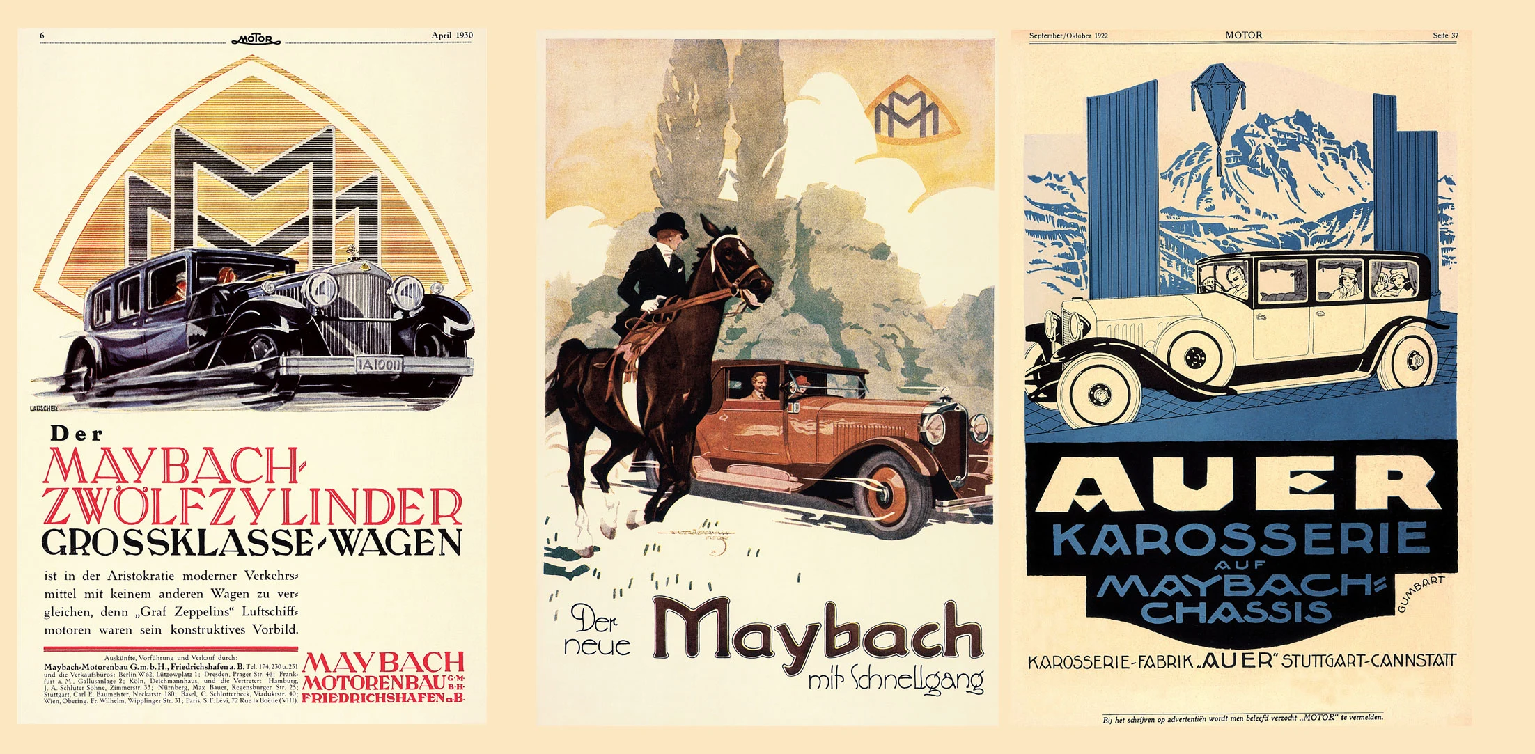 Maybach advertising of the 1930s