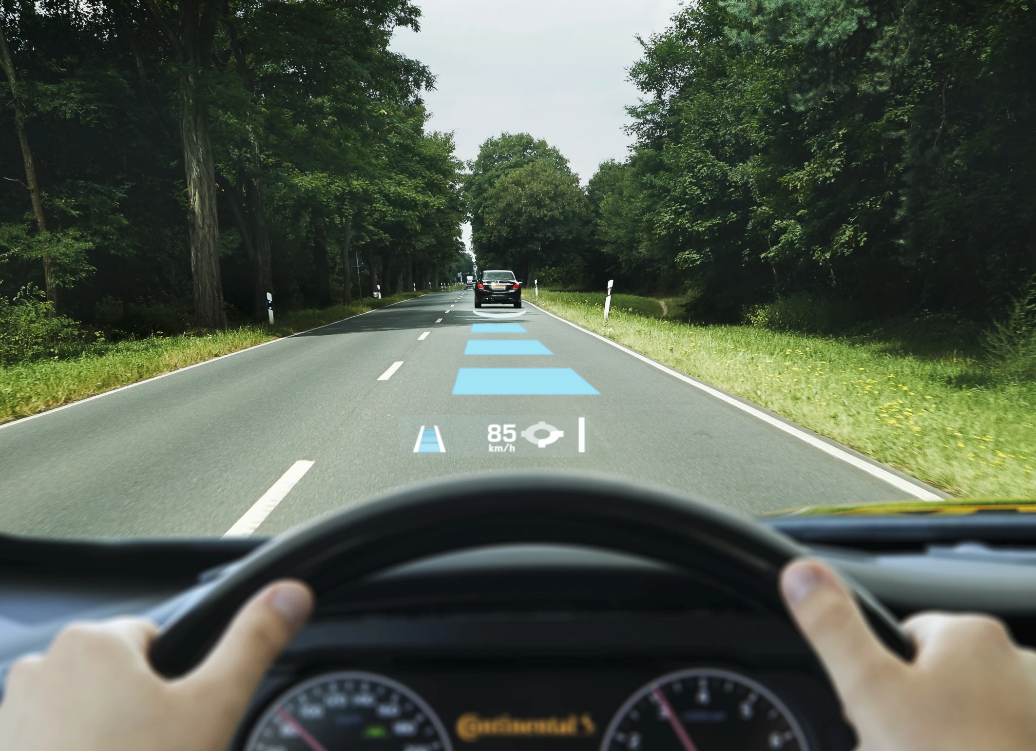 The technology used in this AR-HUD is claimed to be the same as that used for digital cinemas.