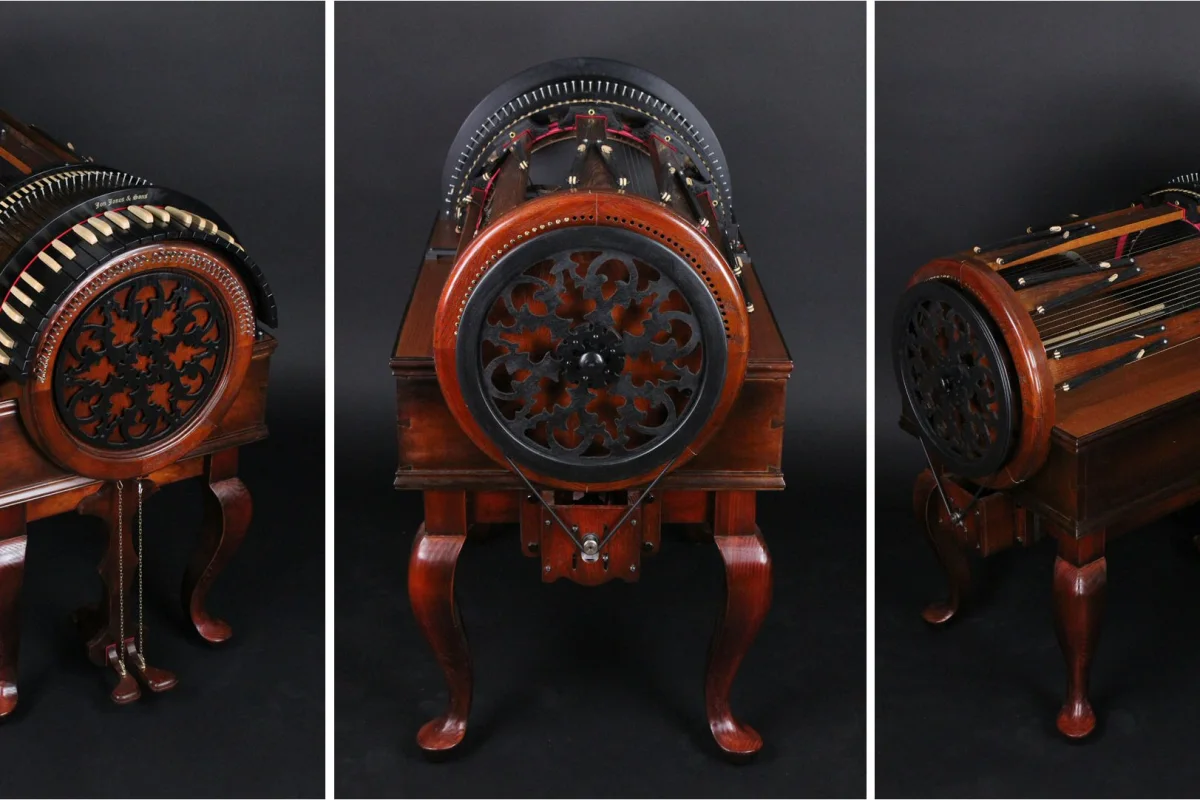Jon Jones & Sons and Antiquity Music have debuted an intriguing vintage-looking new instrument called the Wheelharp at NAMM