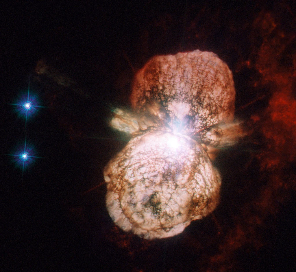 February 24, 2012: NASA's Hubble Telescope captured an image of Eta Carinae. The field of view is approximately 30 arcseconds across (Image: ESA/NASA)