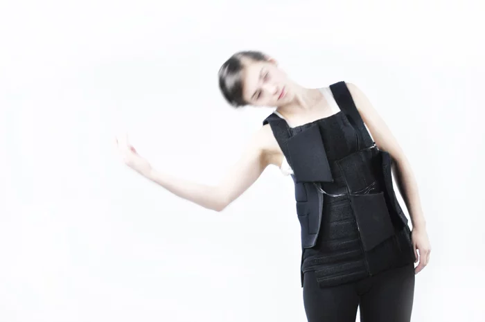 The drum pads can be placed almost anywhere on the vest to suit an artist's individual performance