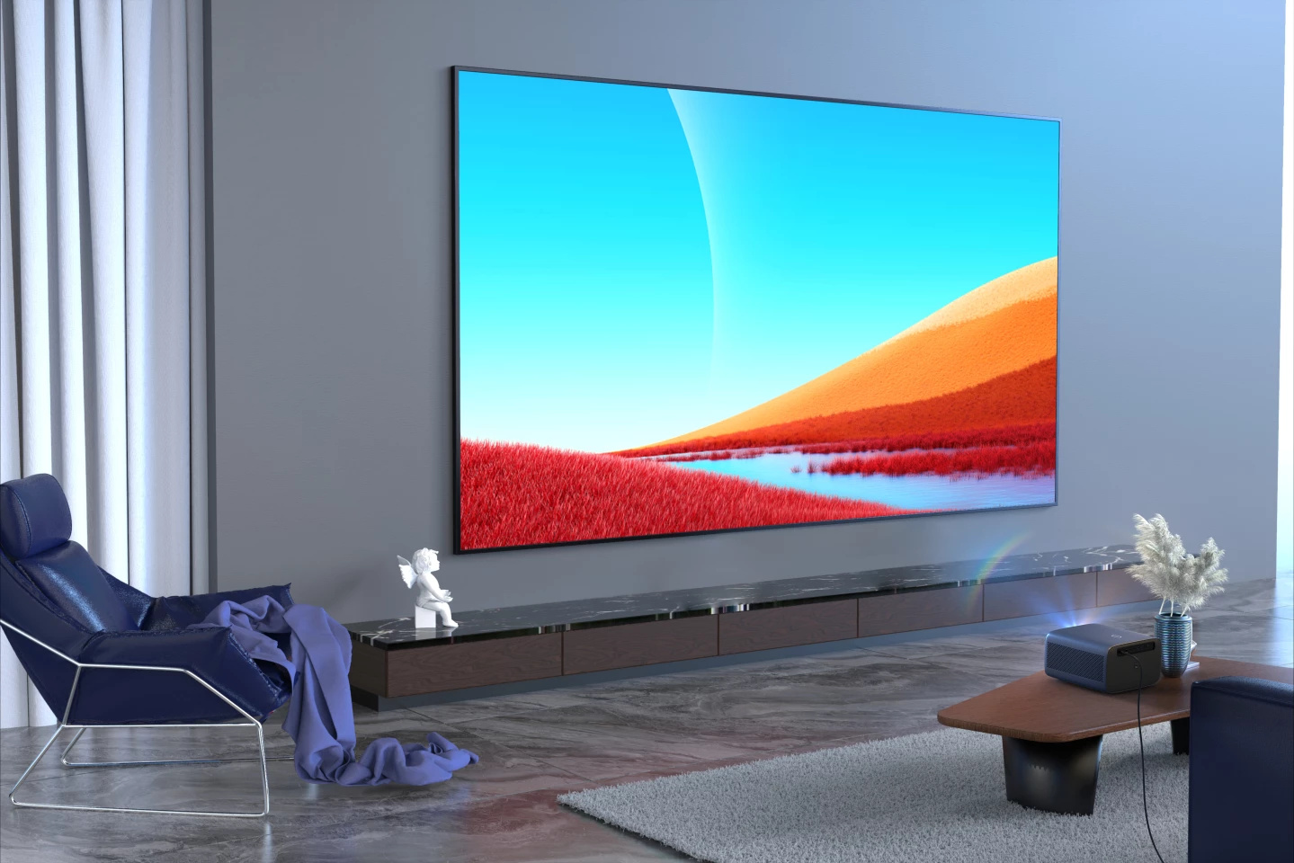 The LED light source puts out 1,500 ANSI lumens, which could be enough for daytime viewing