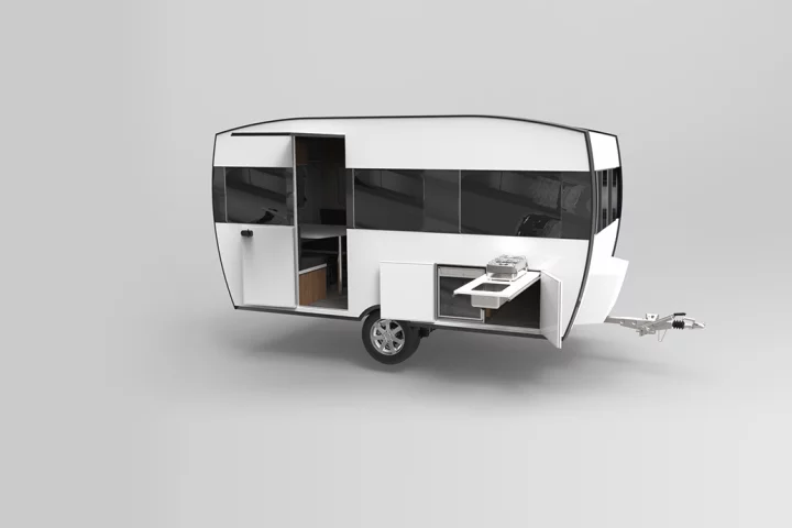 The Knaus Tabbert Travelino is a lightweight caravan concept
