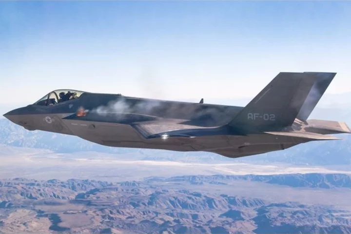 The F-35A Lightning II completed the first three airborne gunfire bursts from its internal Gun Airborne Unit (GAU)-22/A 25mm Gatling gun system