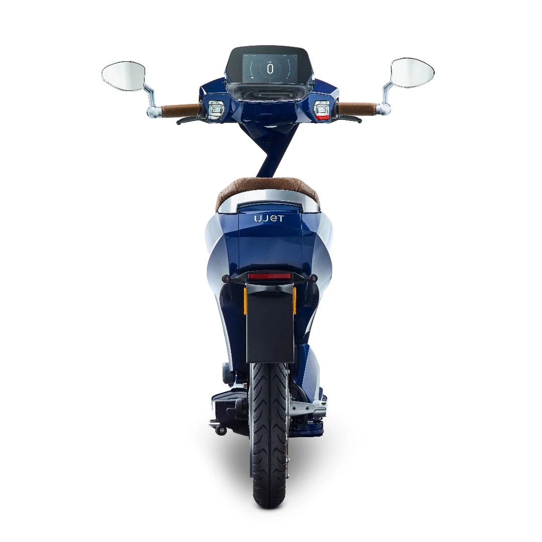 The Ujet scooter features a flip-up digital display that shows system information, navigation and more
