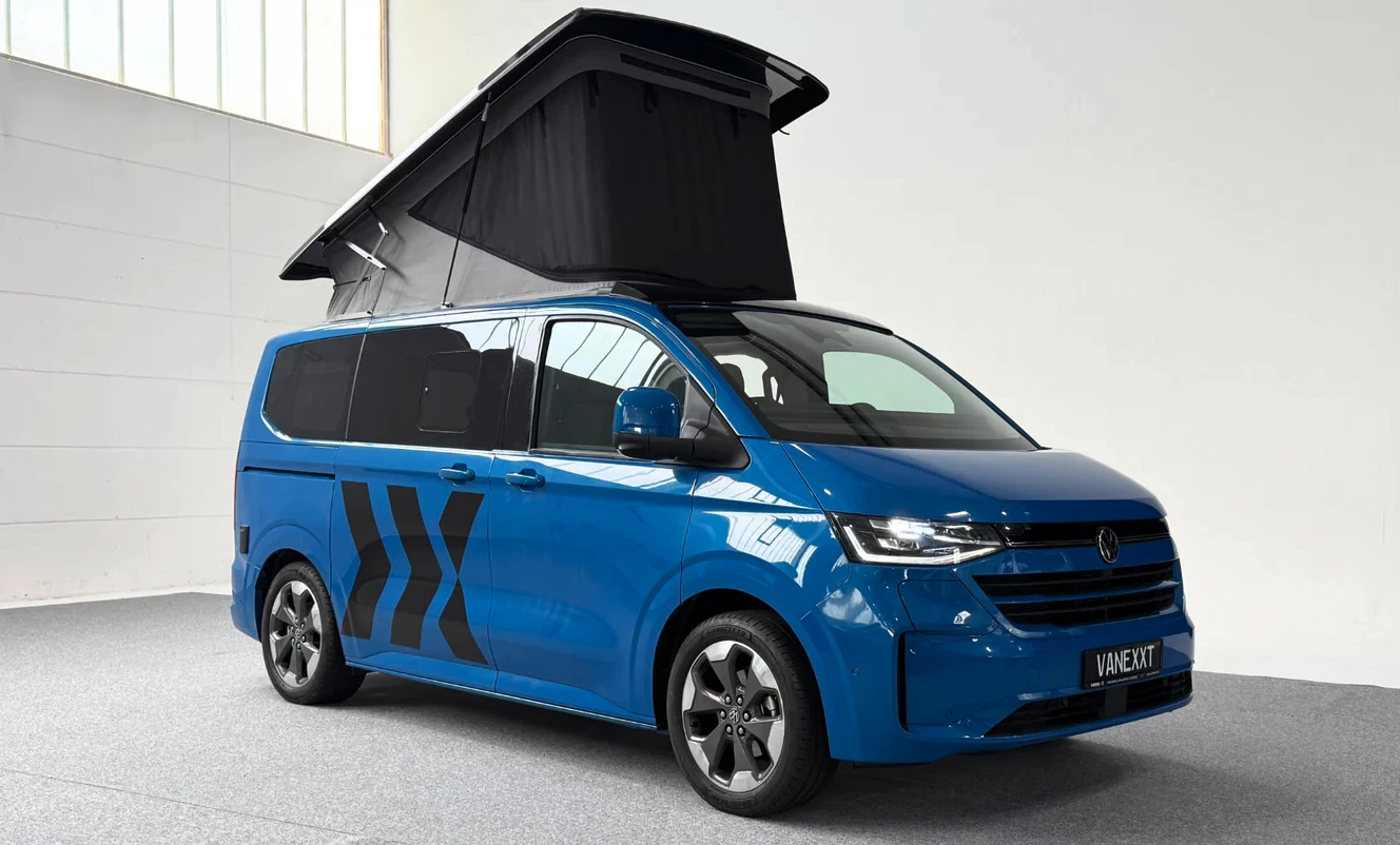 The all-new Vanexxt Caravelle camper features loads of customization options, from the base van, to the floor plan, and onward to various accessories and add-ons