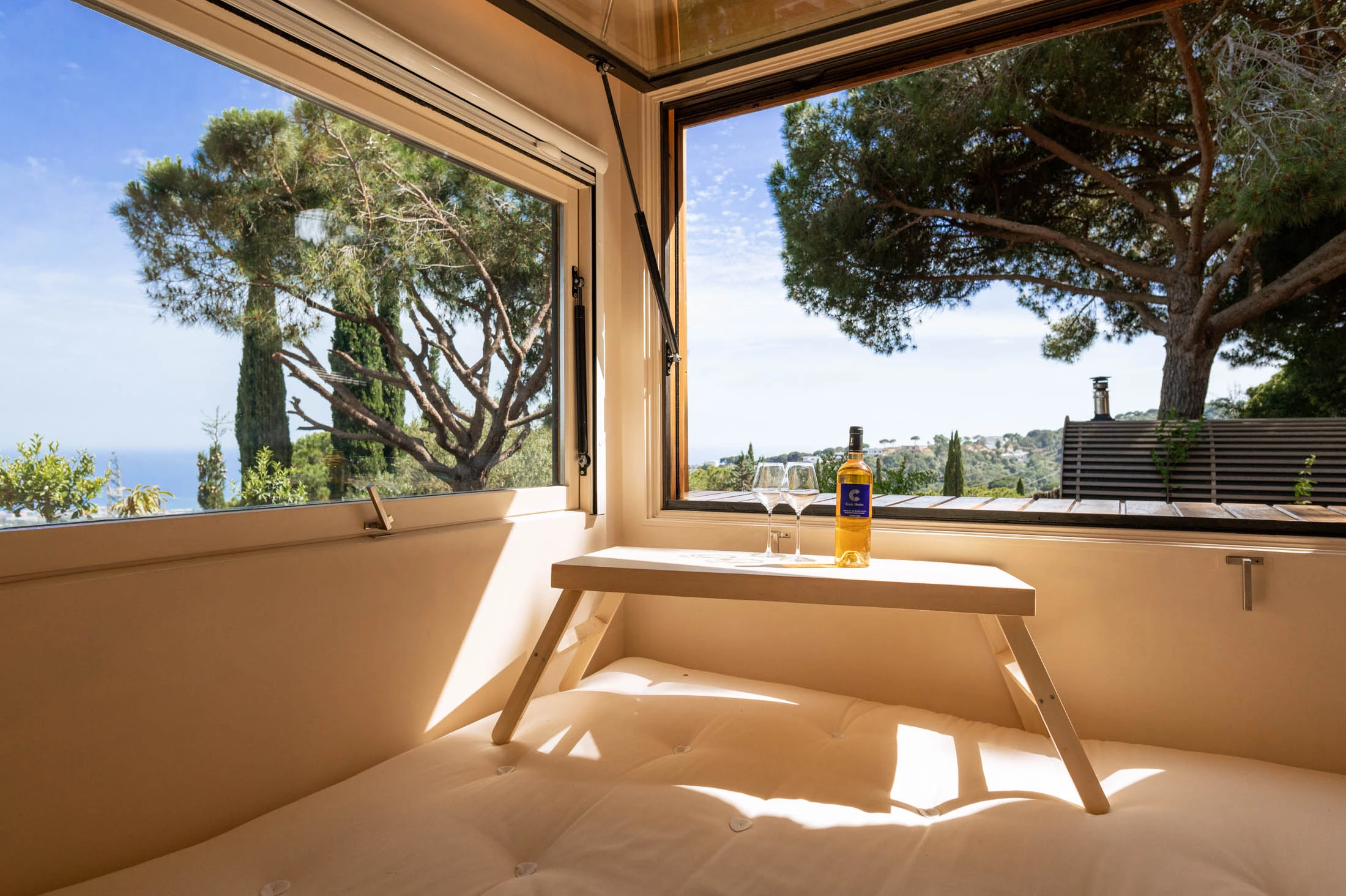 Much of the Freeland Tiny House's floorspace is taken up by its bedroom area