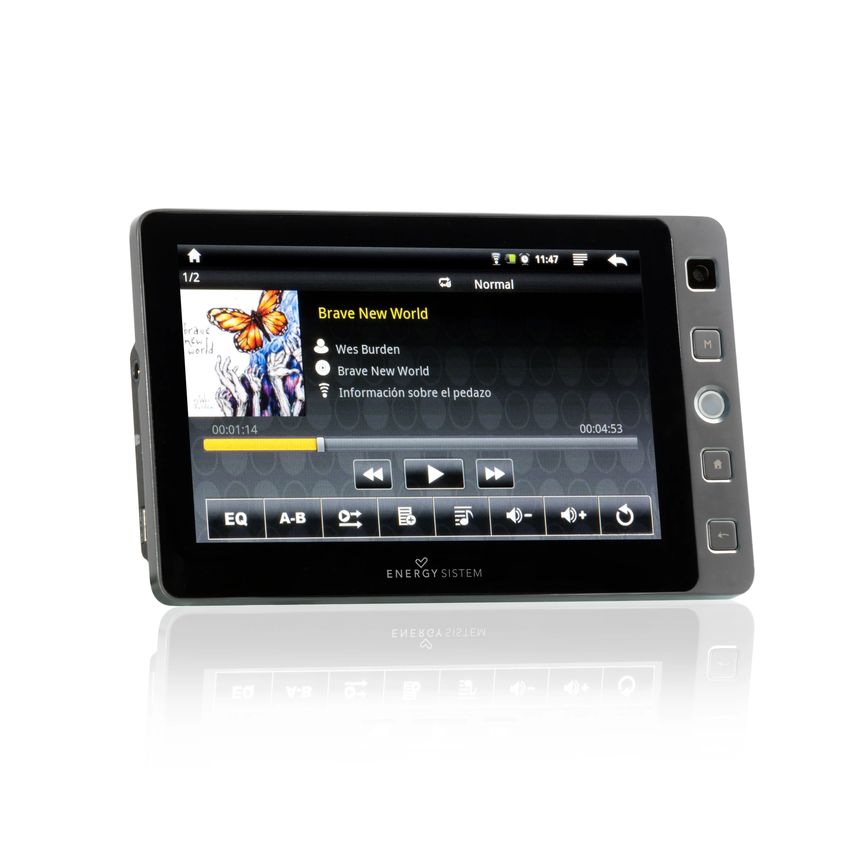 Battery life varies depending on usage, in audio player mode the i504 is said to last for around 7 hours before needing a recharge
