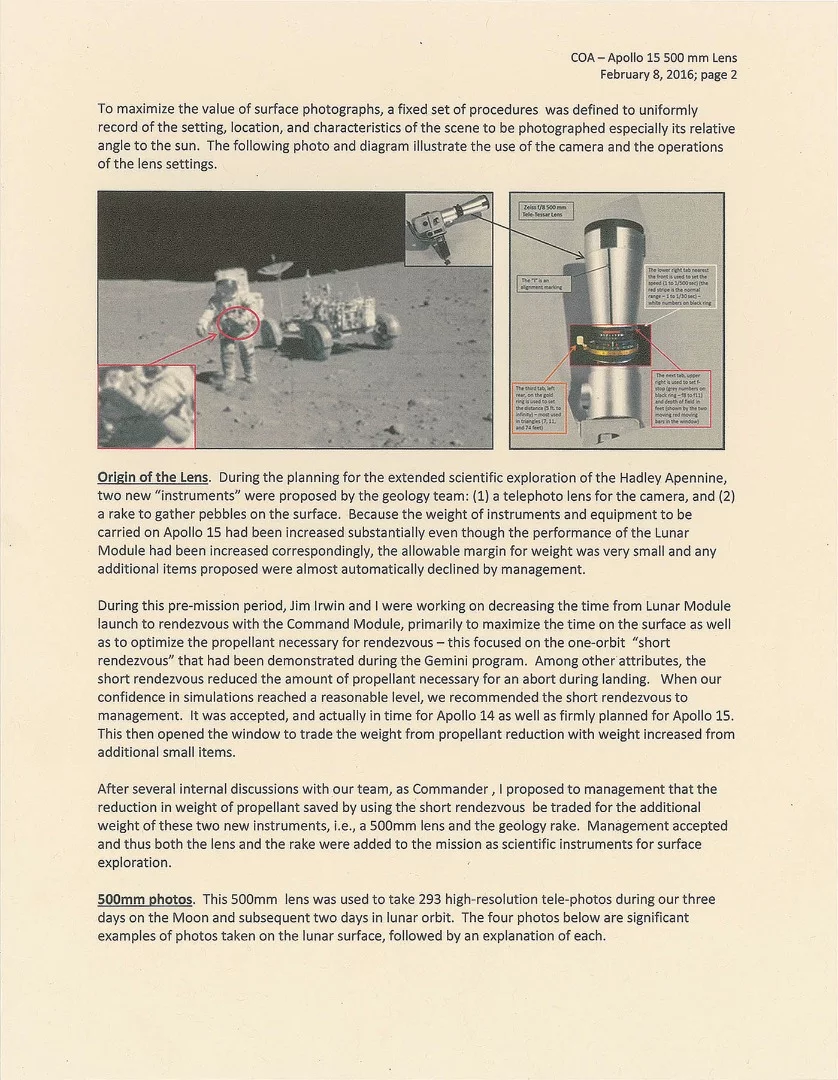 Letter of authentication from Colonel Scott, second page