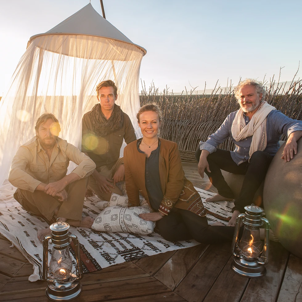 After a day out on safari, visitors to the Bird Nest hotel can return enjoy the sunset from the nest-inspired rooftop