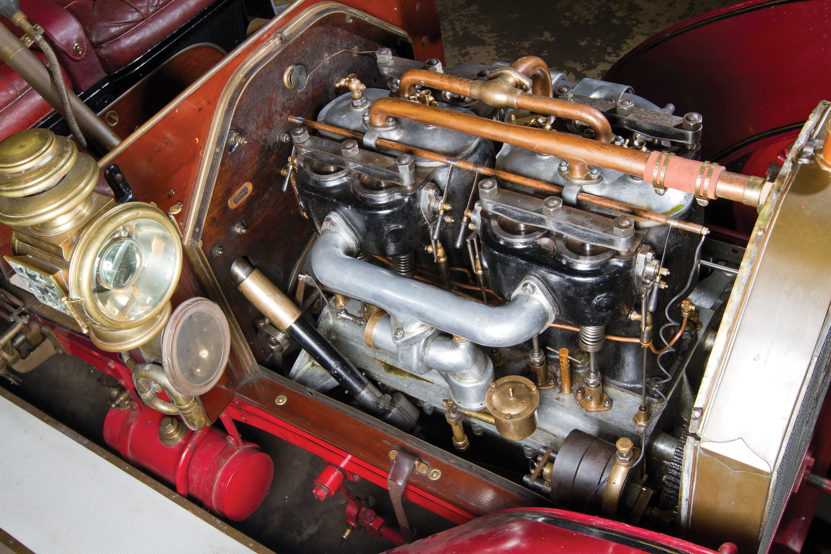 Fiat's 4-cylinder 60HP engine, transmission, gear set and steel-nickle axles all carried genetic attributes from Fiat’s racing familia (Photo: Teddy Pieper ©2013 Courtesy of RM Auctions)