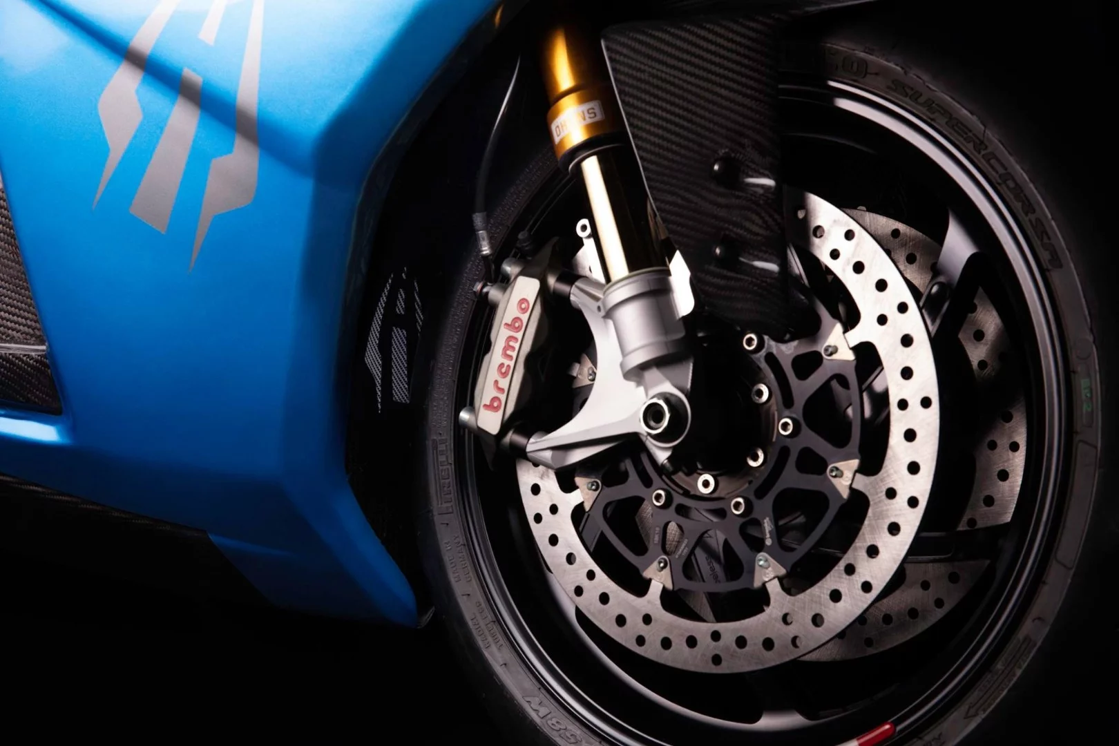 Ohlins and Brembo are standard on the Carbon Edition and optional on the lower spec bikes