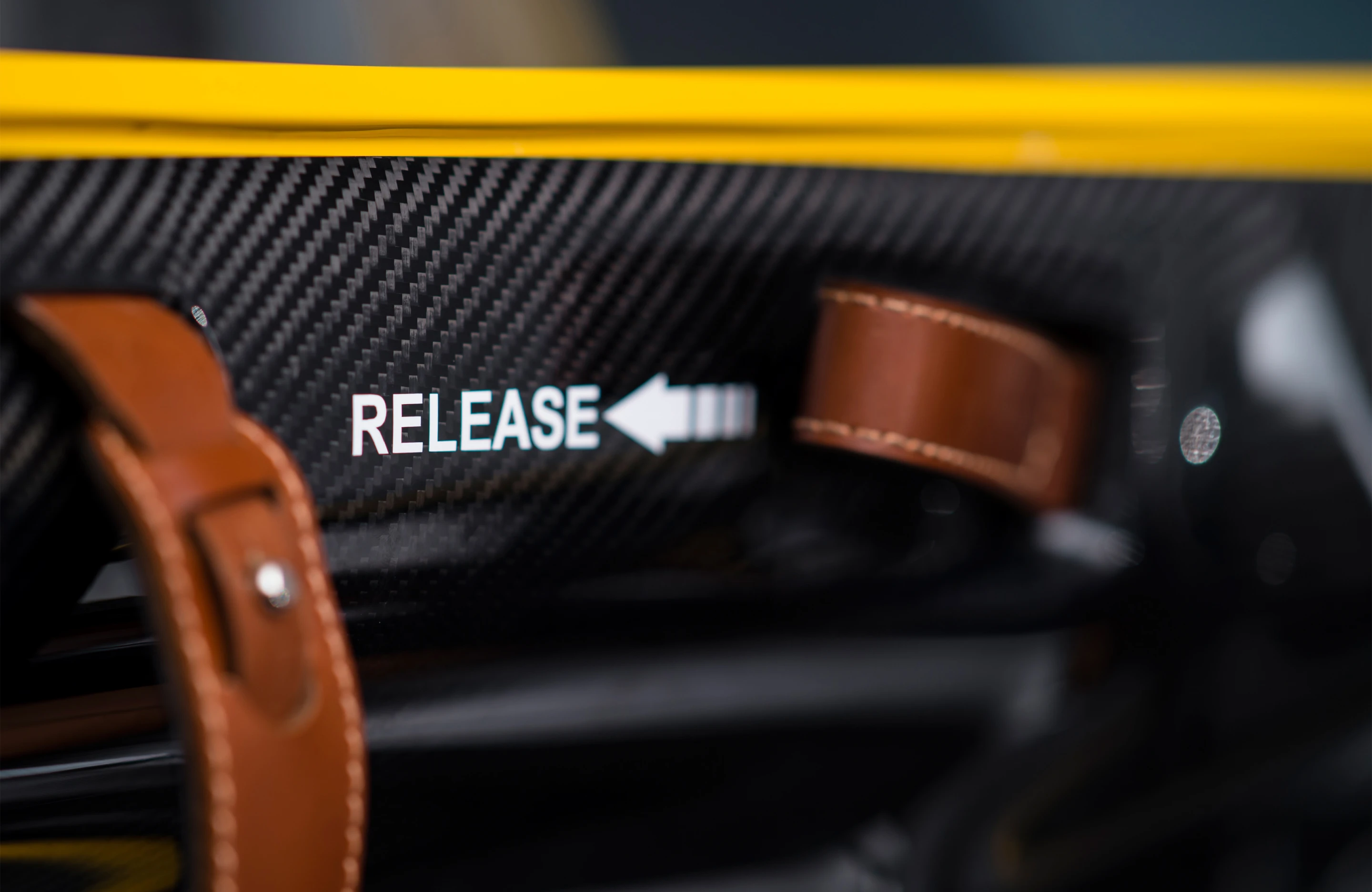 Leather release straps give the CC100 that old vs new world juxtaposed interior feel