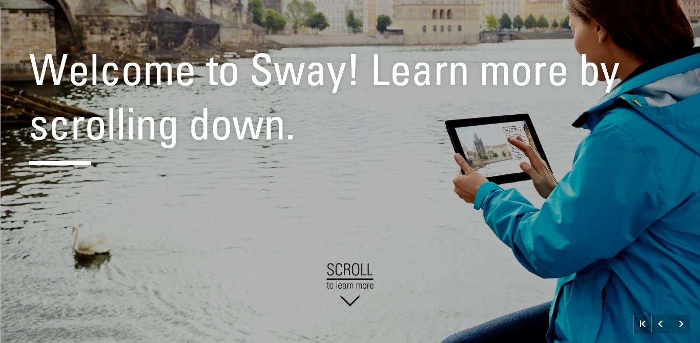 Sway is designed for conveying concepts quickly, easily and clearly