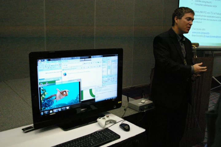 The Icron ExtremeLink PC-on-TV platform enables a user's PC content to be viewed through their television