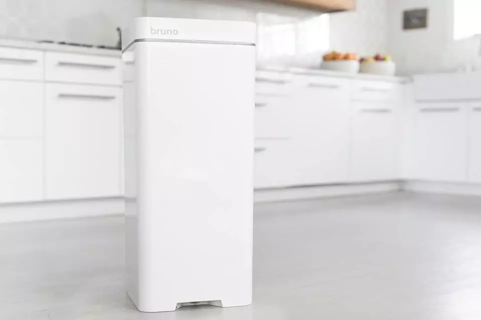 Bruno is powered by a rechargeable 18-volt battery, which the designers tell us should be good for about one month of typical use per charge