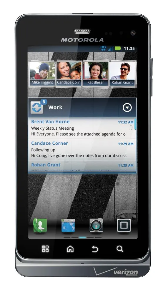 Motorola DROID 3 Android 2.3 smartphone comes with a full QWERTY keyboard, 4-inch qHD touchscreen, 8-megapixel camera and Full HD 1080p video recording.