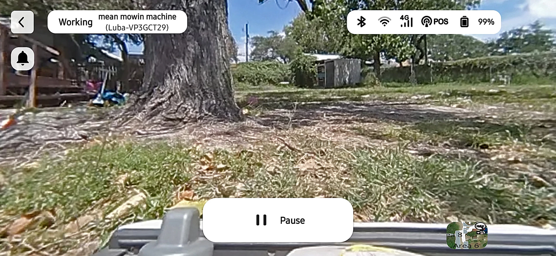 If you're into watching paint dry and the like, you can pop into FPV mode and watch the little Luba 2 do its thing in near real time. There's about a one-second delay for me, but I have it connected to a older and slower but longer-range 2.4-GHz router