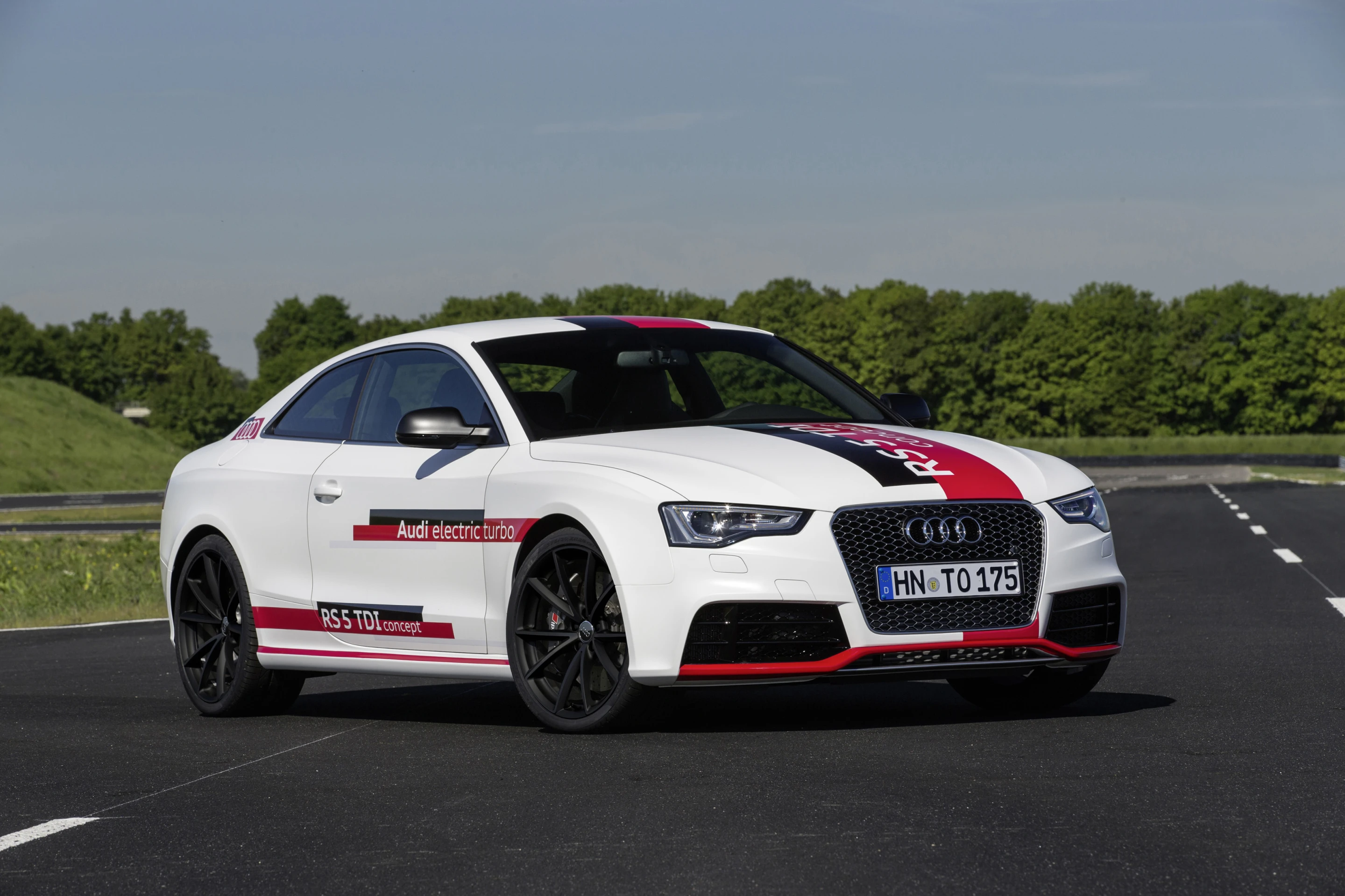 The RS 5 TDI sprints to 62 mph in a flat four seconds