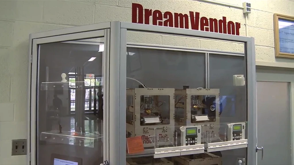 The DreamVendor 3D printing vending machine in Virginia Tech's College of Engineering