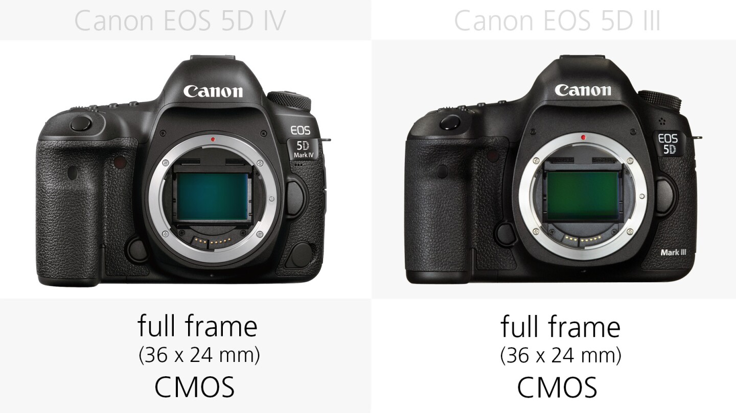 Sensor size (Canon EOS 5D Mark IV and 5D Mark III)