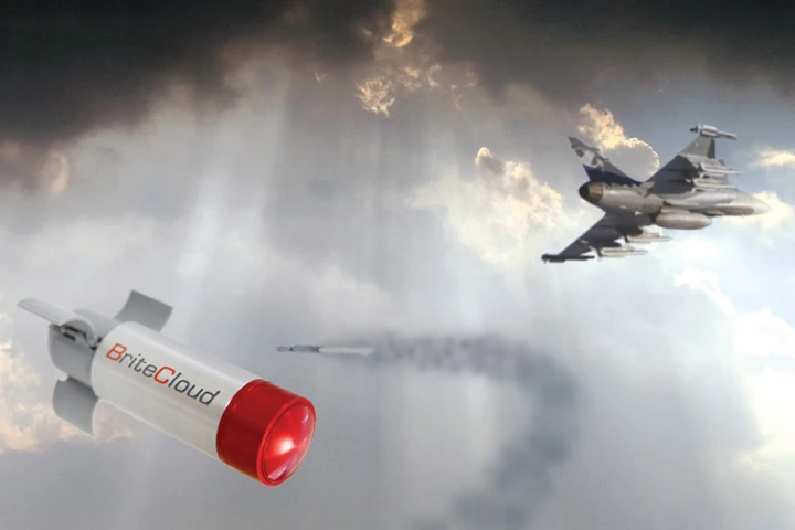 The BriteCloud missile decoy system is being tested on RAF Typhoons
