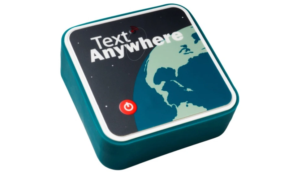 The Text Anywhere works on the Iridium satellite network to provide global text messaging capabilities