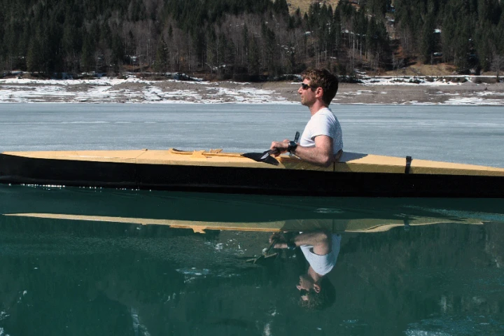 On the water in the Boner Kayak