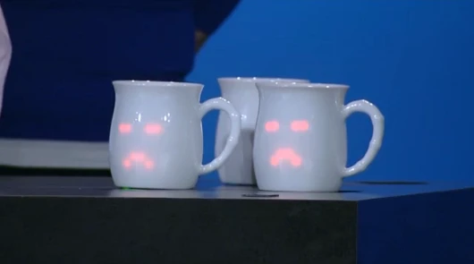 Edison-enabled smart coffee mugs, as featured in Intel's CES 2014 keynote