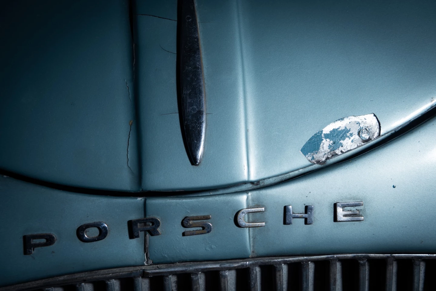 Even the raised letters spelling out "PORSCHE" on the nose cone of this car were applied by Ferry Porsche himself