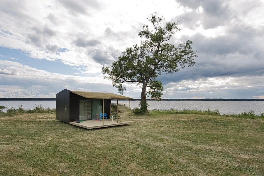 Mini Houses are designed to be quick to construct and built using recyclable prefabricated modules (Photo: Andy Liffner)