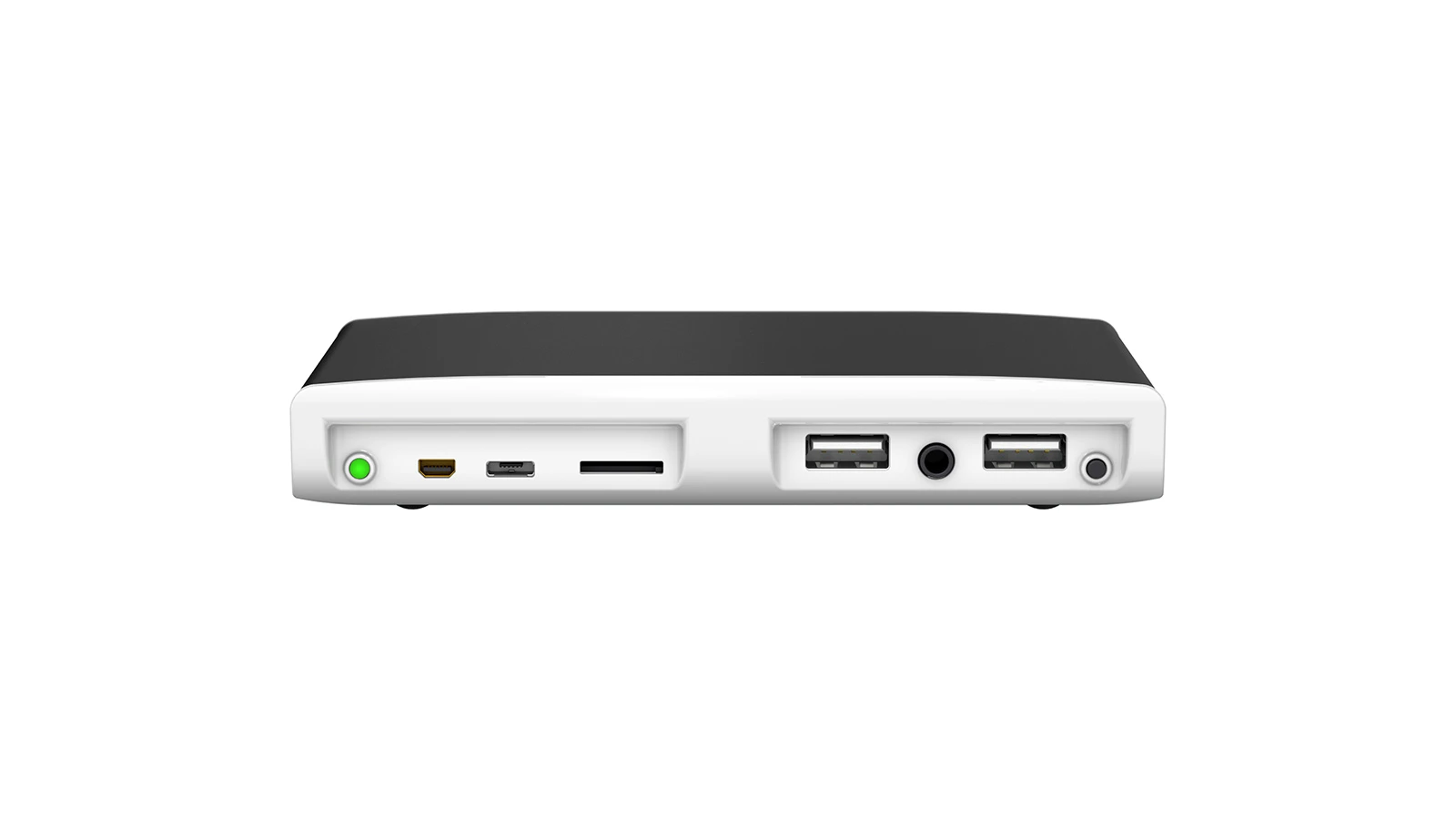 More USB 2.0 ports to the front, plus a USB OTG port, micro-SDXC car slot and RS232 Serial port