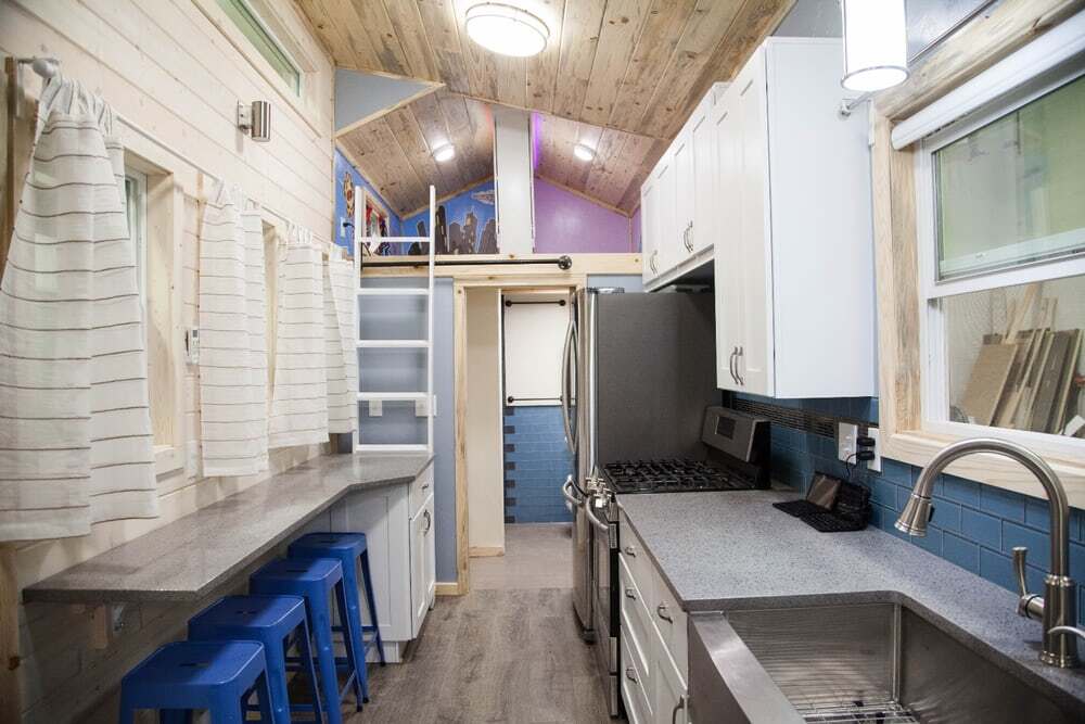The Brown Bear's large kitchen and dining area
