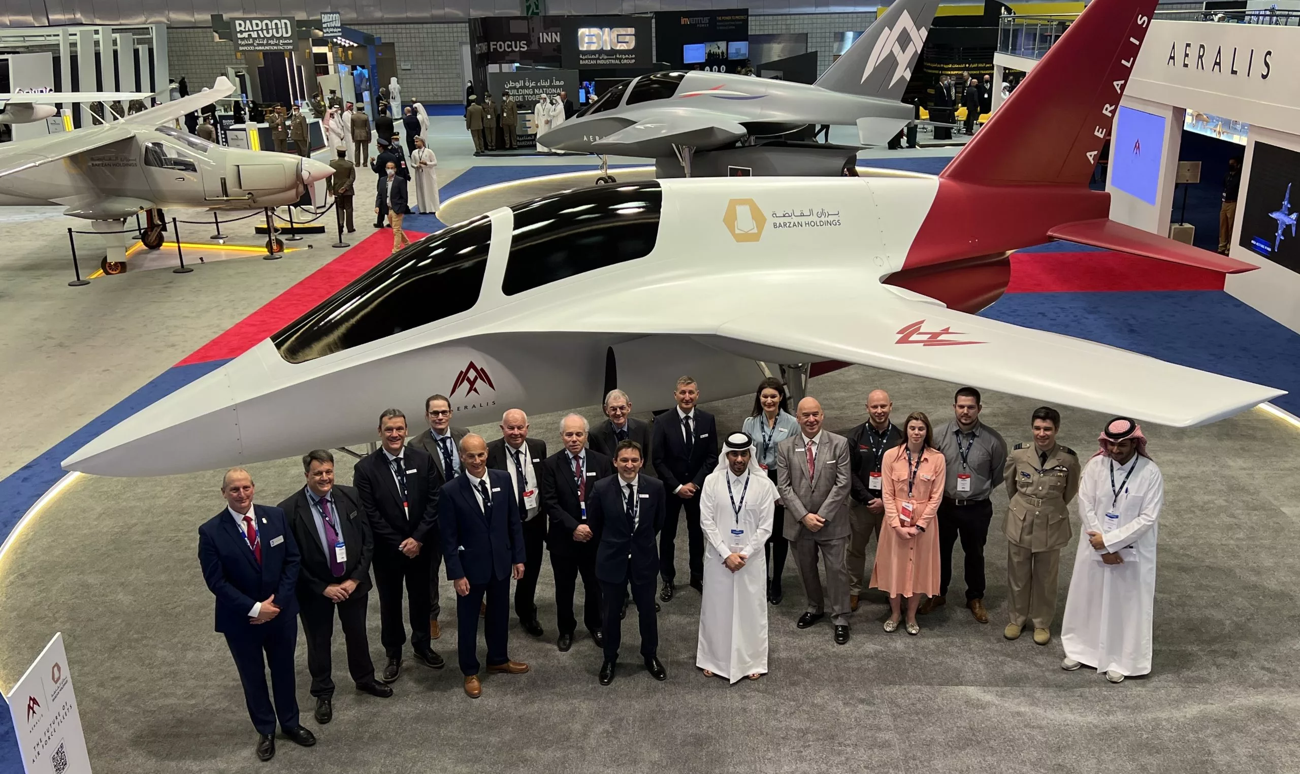 The Emir of Qatar was present for the unveiling of full-scale replicas of the modular jet concept at DIMDEX 2022