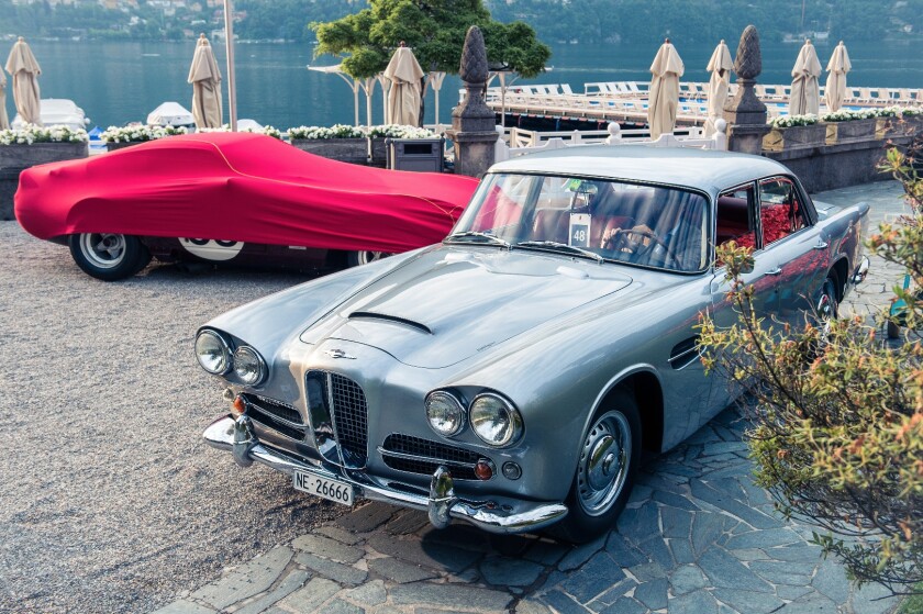 In previous years the Trofeo Automobile Club di Como for the car driven from farthest away has gone to cars which have traveled much farther than this year's winner Edouard Mignon who drove from Switzerland. The car is a 1962 Lagonda Rapide Touring Saloon.