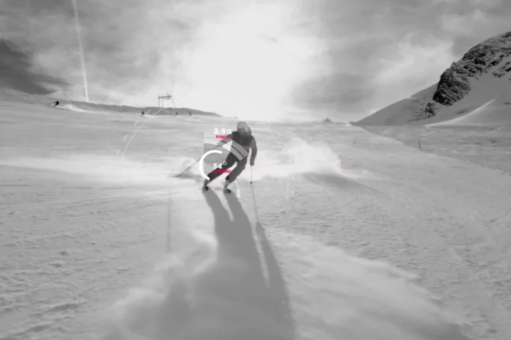 Piq wraps around the ankle of skiers to measure speed, run duration, ascent, descent and some rather detailed info on jumps and turns