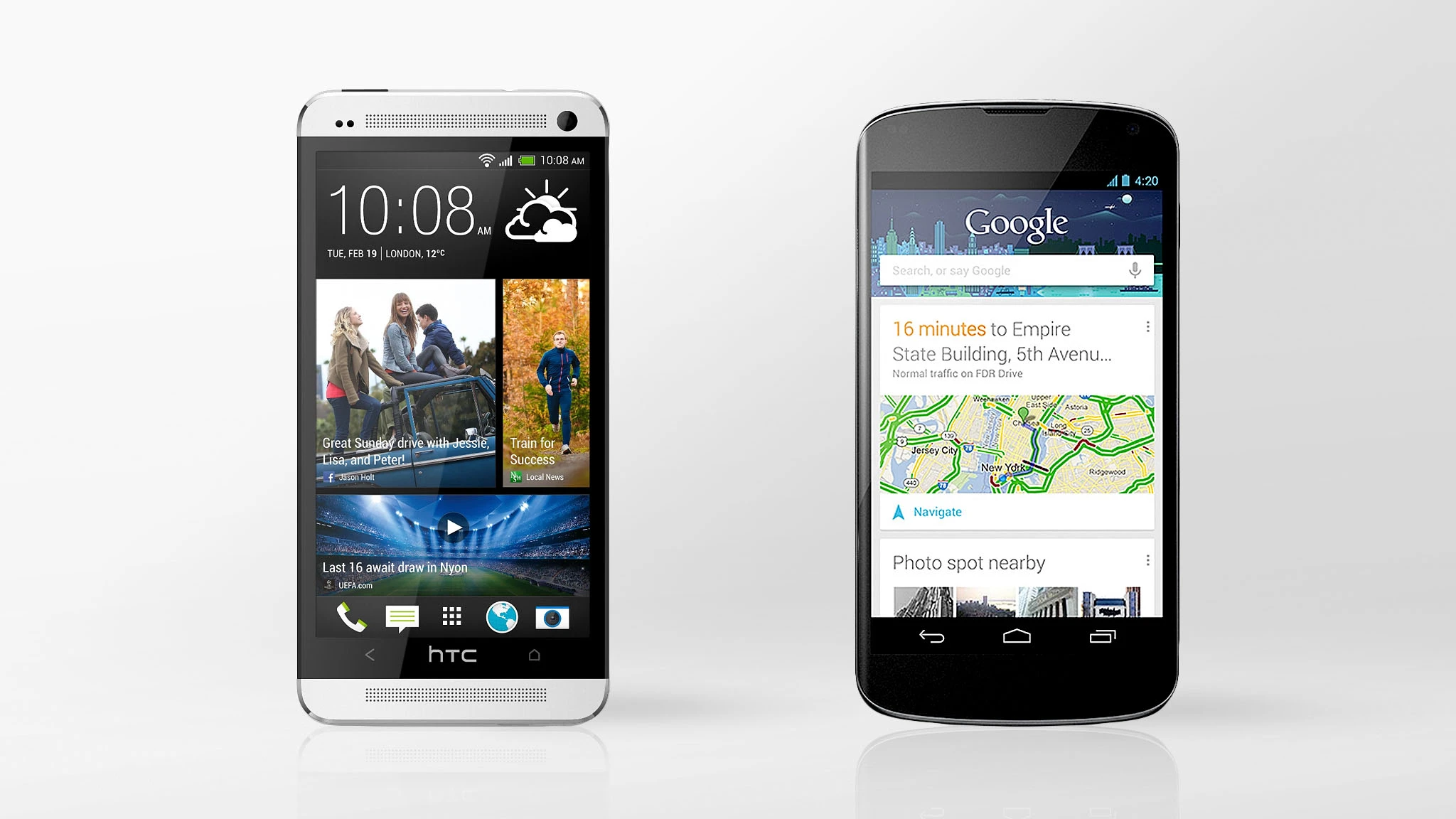 Gizmag compares the HTC One and LG/Google Nexus 4